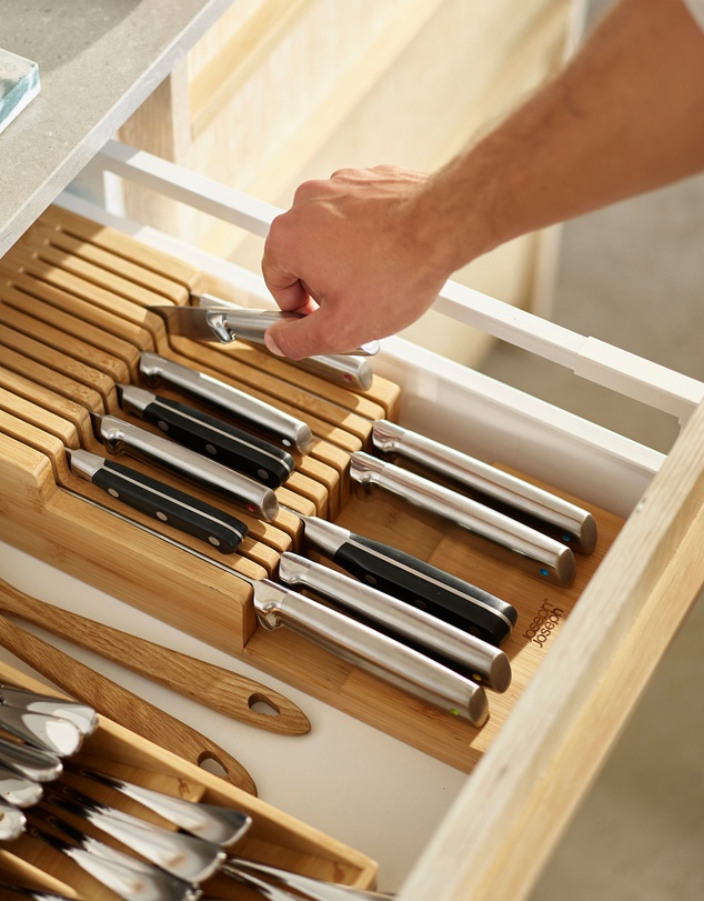 Joseph Joseph - DrawerStore™ Bamboo Large 2-tier In-Drawer Knf Organiser
