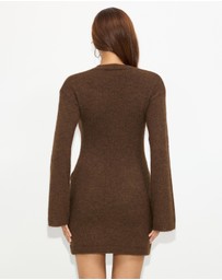 Dazie - Candice Waist Tie Knit Dress