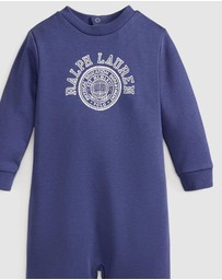 Polo Ralph Lauren - Logo French Terry Coverall - ICONIC EXCLUSIVE - Babies