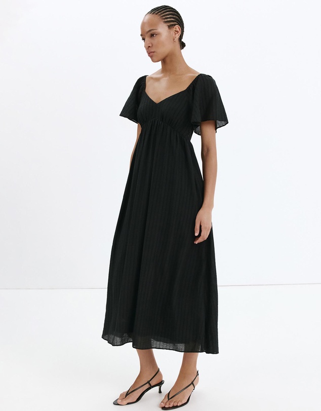 M.N.G - Textured Dress with Gathered Detail