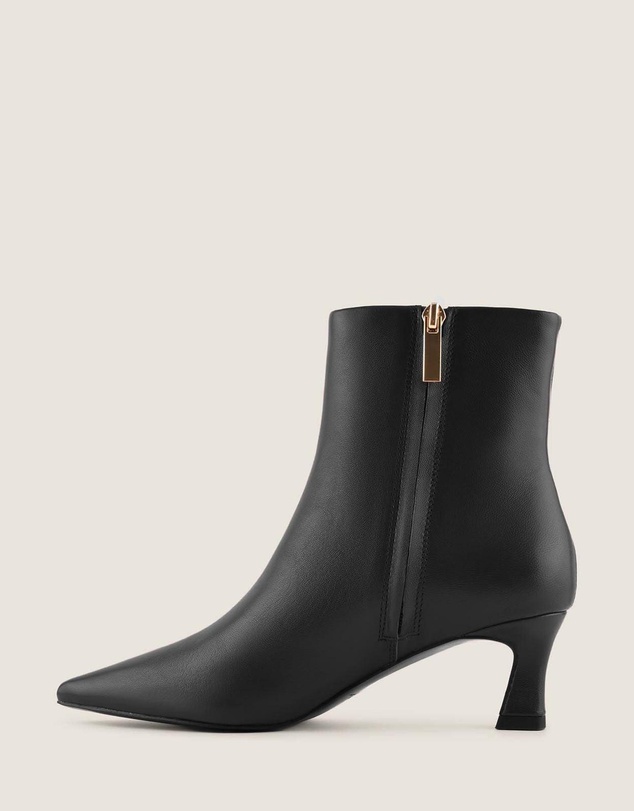 Shelly Shen - Fabba Heel Ankle Boots Black Leather