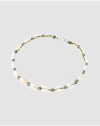 Kuzzoi - ICONIC EXCLUSIVE - Necklace Men Nylon Shell White 925 Sterling Silver