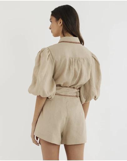 Amelius - Chloe Stitch Detail Linen Shirt