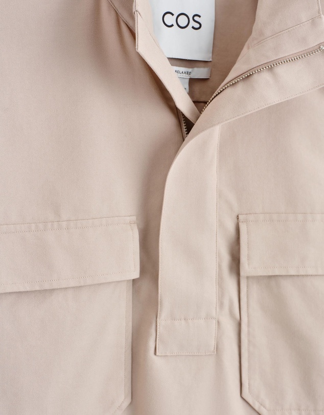 COS - Cotton-Twill Half-Zip Overshirt