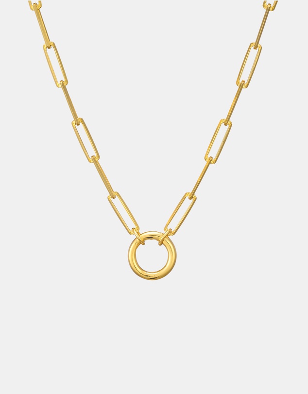 Zoe Olivia - 14K Gold Vermeil Paper Clip 'O' Link Necklace