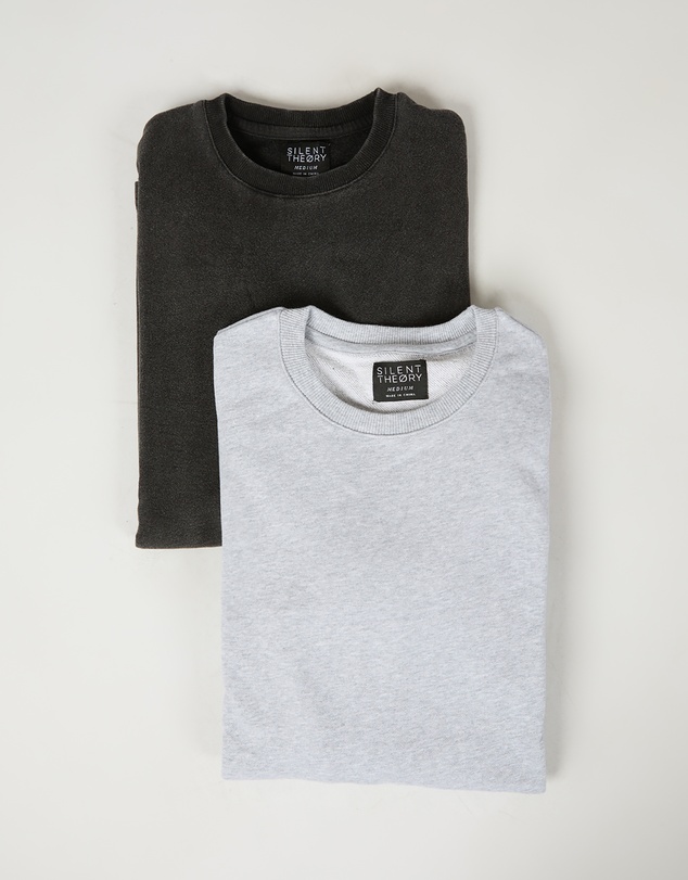 Silent Theory - Curved Hem Crew 2-Pack