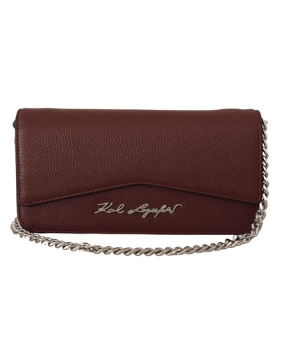 Pre-Loved by Azura Reborn - Pre-Loved Karl Lagerfeld KIKONIC Chain Bag Burgundy