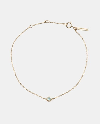 Kirstin Ash - Petite Birthstone Bracelet March Aquamarine
