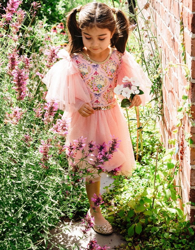 Fleur Harris - 'Bunnies & Bows' Sparkling Tutu Dress in Pink