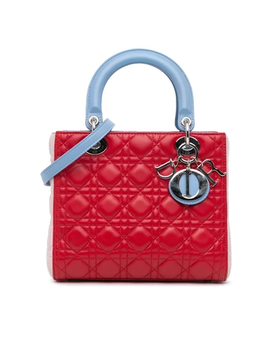 Pre-Loved by Azura Reborn - Pre-Loved Medium Tricolor Lambskin Cannage Lady Dior