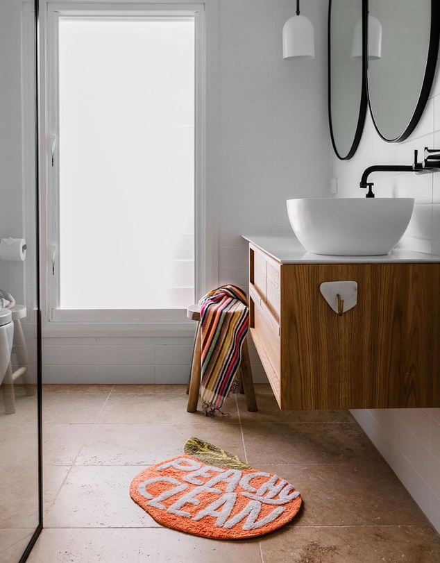 Miss April - Peach Bath Mat
