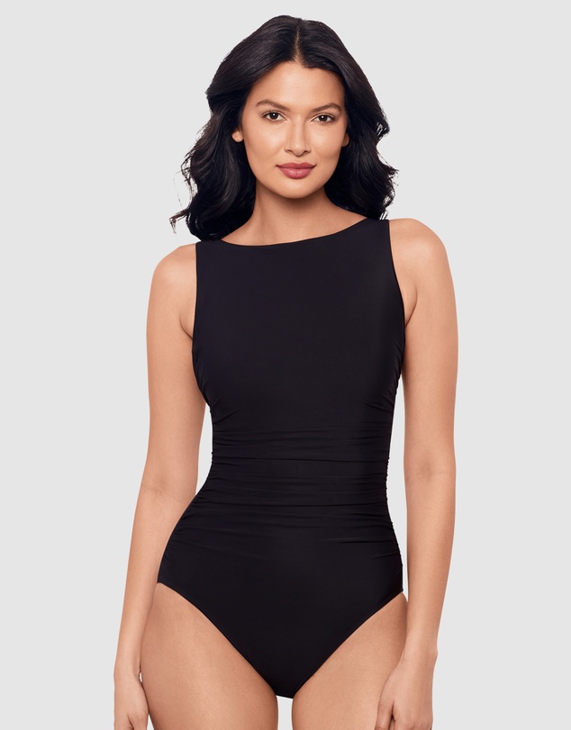 Miraclesuit Swimwear  - Rock Solid Regatta High Neck Tummy Control Swimsuit