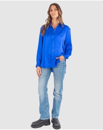 CAMIXA - Soie Satin Oversized Silk Shirt
