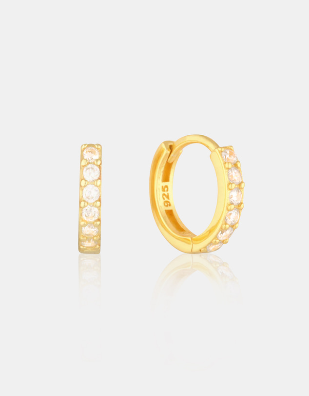 The Silver Collective - Jet Earrings Gold