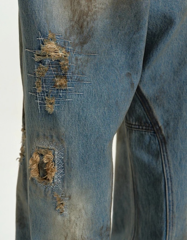 Andersson Bell - Destroyed Wide-Leg Jeans - Unisex