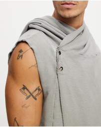 Surrounded By Ghosts - Mercury French Terry Hooded Sleeveless Cardigan