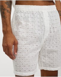 Merlino Street - Embroidered Amalfi Boxer Shorts