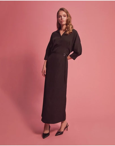 Forcast - Betty Wrap Tie Dress