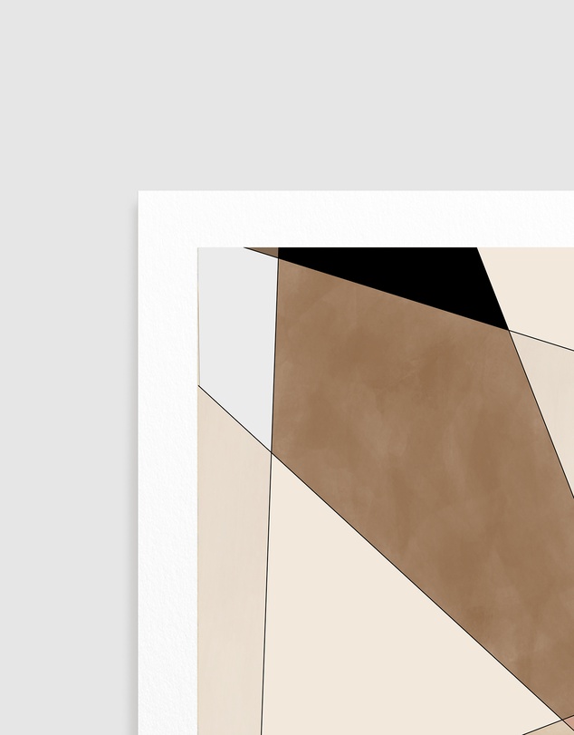Olive et Oriel - Geometric Beige Art No.1 by Elena Ristova Art Print