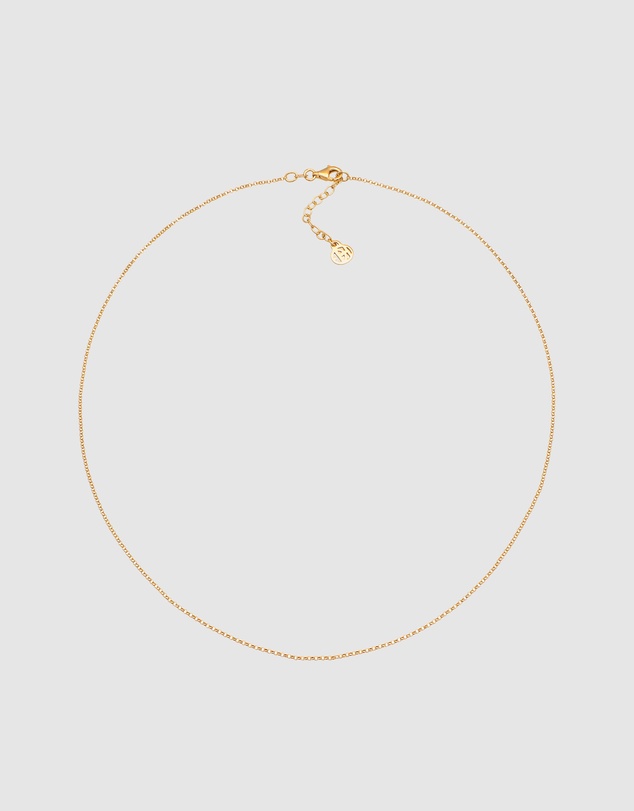 Haze & Glory - ICONIC EXCLUSIVE - Necklace Unisex Curb Chain 925 Sterling Silver Gold Plated