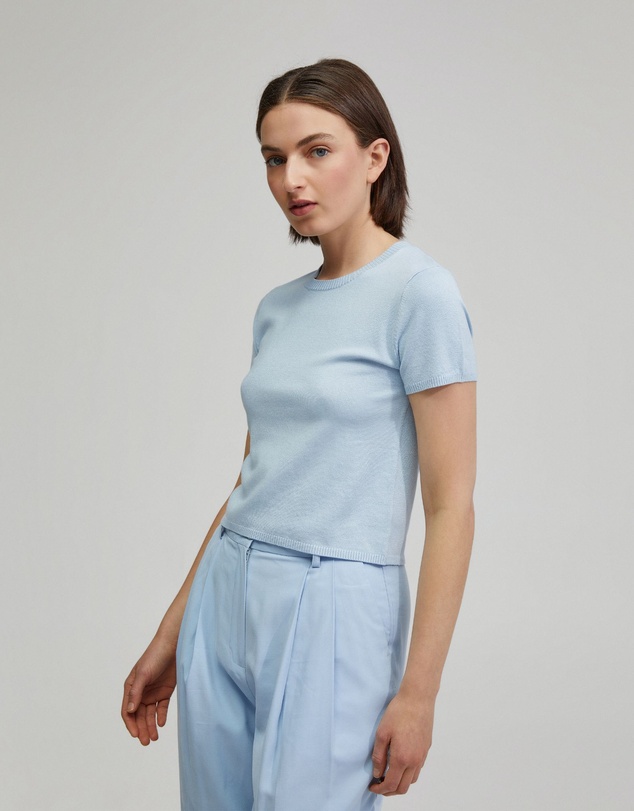 Oxford - Olivia Crop Knit Top