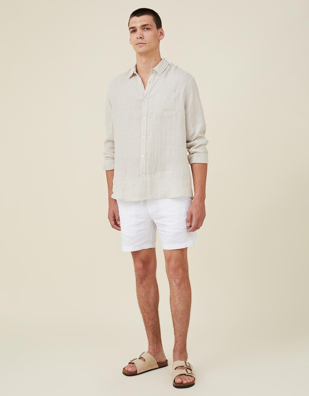 Cotton On - Linen Long Sleeve Shirt