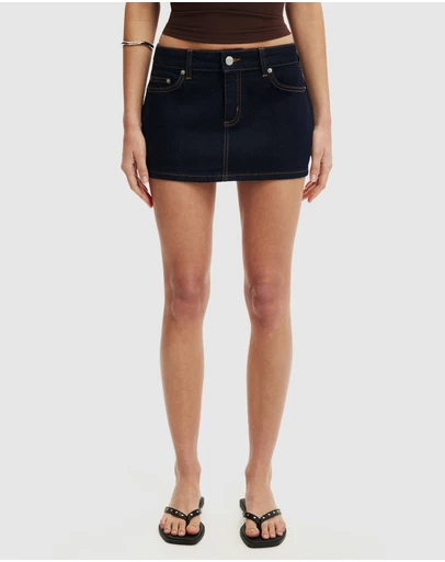 Cotton On - Micro Low Denim Skirt