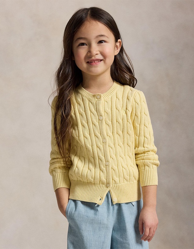 Polo Ralph Lauren - Metallic Cable-Knit Cardigan - Kids