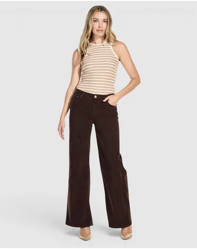 GUESS - Mid-Rise Sexy Palazzo Wide Leg Jeans