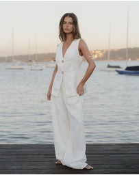 Forcast - Ami Wide Leg Linen Pants