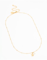 Lovisa - Waterproof Gold Plated Stainless Steel Pearl & Starfish Dainty Necklace