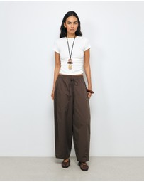 AERE - Organic Cotton Barrel Leg Pants