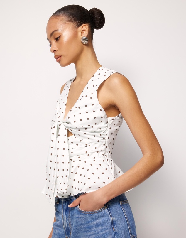 AERE - Juniper Tie Front Top