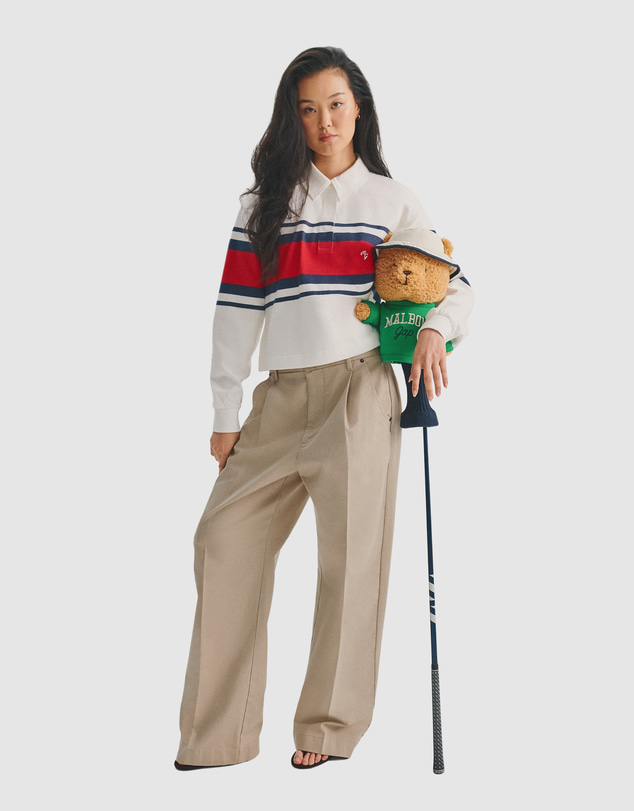 GAP - GAP x Malbon LS Cropped Rugby Polo