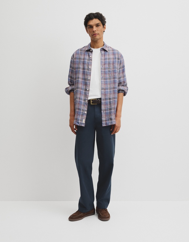 Country Road - Regular Fit Linen Check Shirt
