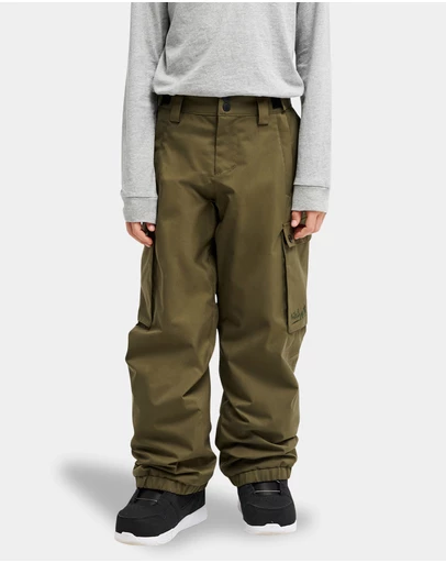 Quiksilver - Boys 8 to 16 Snow Down Cargo Snow Pants