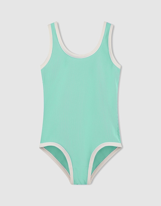 Zulu & Zephyr Mini - Mini Stripe Rib Scoop One Piece - Babies-Teens