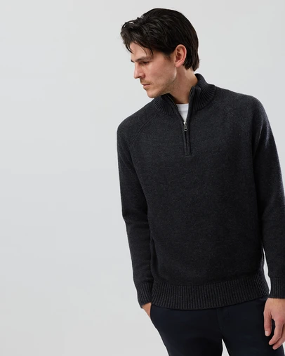 Wayver - Half Zip Wool Blend Knit