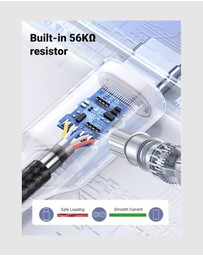 Ugreen - UGreen 3m USB-C to USB 2.0 Male Cable Space Gray – Fast Charging QC 3.0 Data Transfer