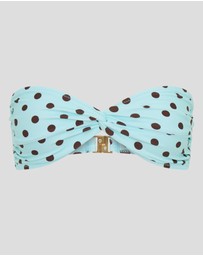 Vacay Swimwear - Positano Top Blue Polka