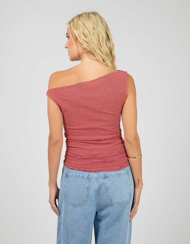 All About Eve - Kylie Stripe Top Red