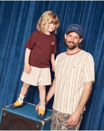 Banabae - Rad Dad Vertical Stripe Hemp Tee - Craisin