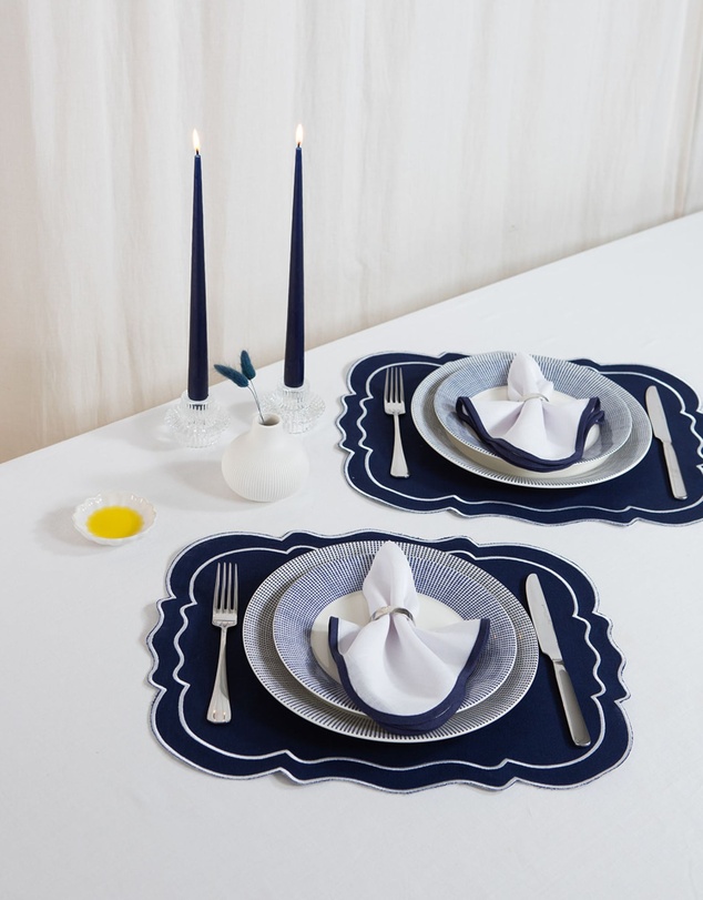 Tablescaped - All About Navy - Set of 4 Placemats