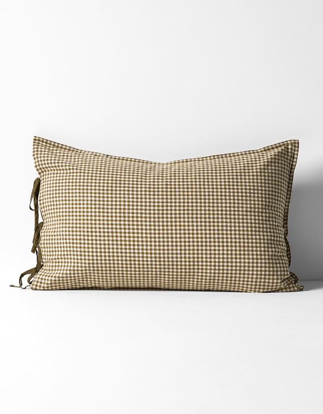 Aura Home - Mini Gingham Standard Pillowcase