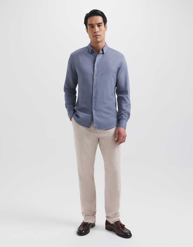SABA - Reeves Long Sleeve Classic Linen Cotton Shirt