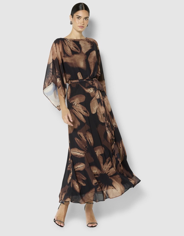 Montique - Charlize Chiffon Printed Dress