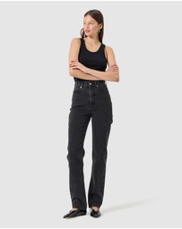 Rolla's - Loulou Straight Jean Long - Black Sand