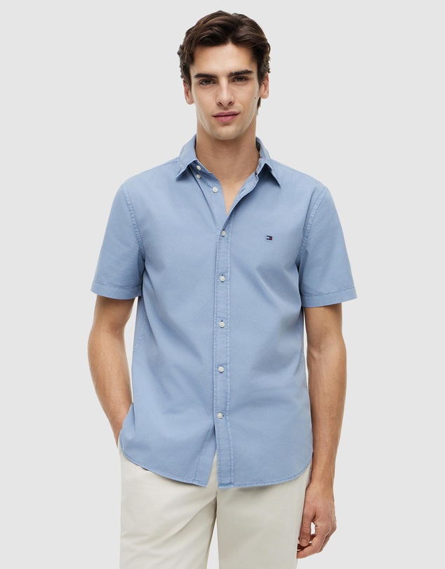 Tommy Hilfiger - Regular Fit Washed Poplin Short Sleeve Shirt