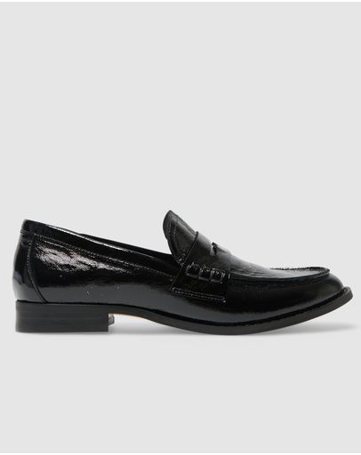 BLACK CRINKLE PATENT