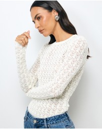 AERE - Tala Lace Knit Top